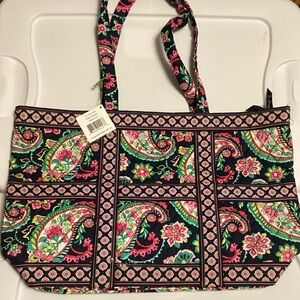 Vera Bradley Tic Tac Toe Petal Paisley Tote NWT
